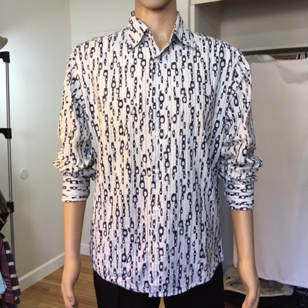 Jhane Barnes, Men, long sleeve, cotton, size XL